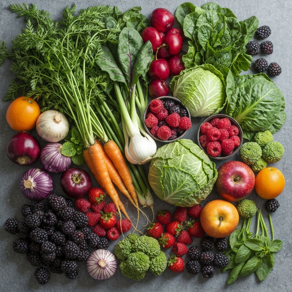 Frisches Gemüse und Obst